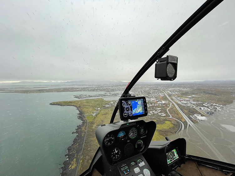Hubschrauberflug Island