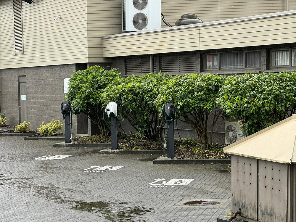 Ladesäulen bei einem Hotel in Neuseeland